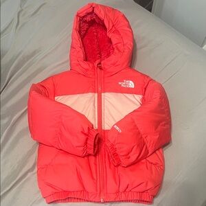 The North Face Coral and Pink Hooded Jacket